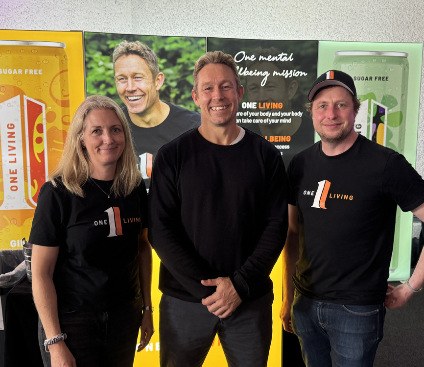 The One Living team with Jonny Wilkinson