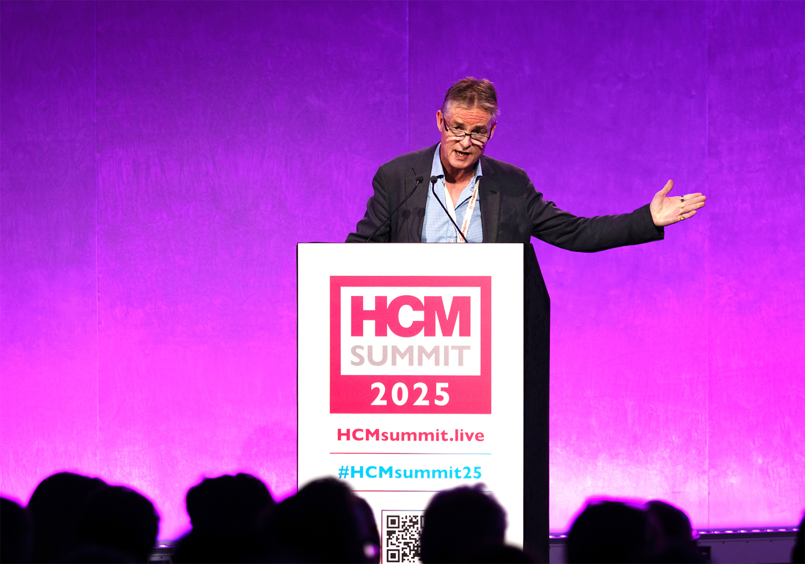 HCM Summit 2025 chair Humphrey Cobbold at HCM Summit at The QEII Centre in London